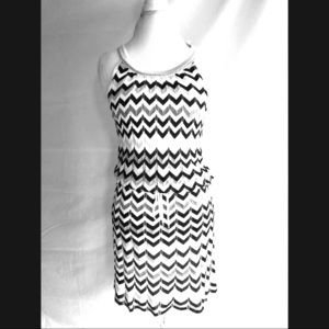 White House Black Market Chevron Striped Dress